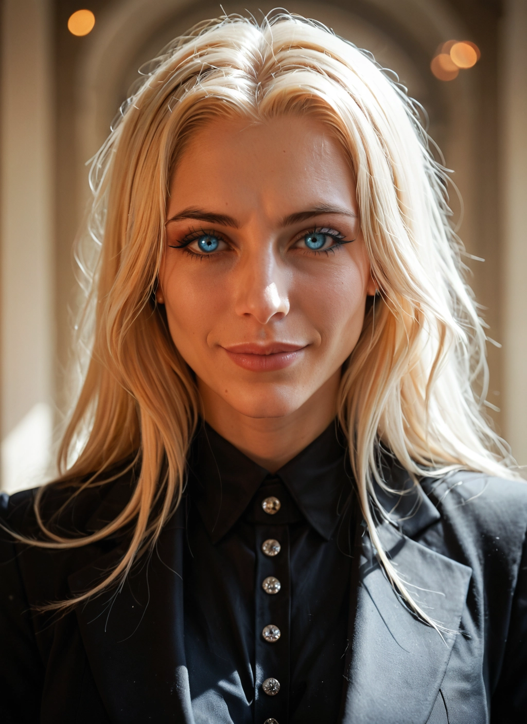 1girl, solo, blonde hair, blue eyes, looking at viewer, long hair · Yamete.gg
