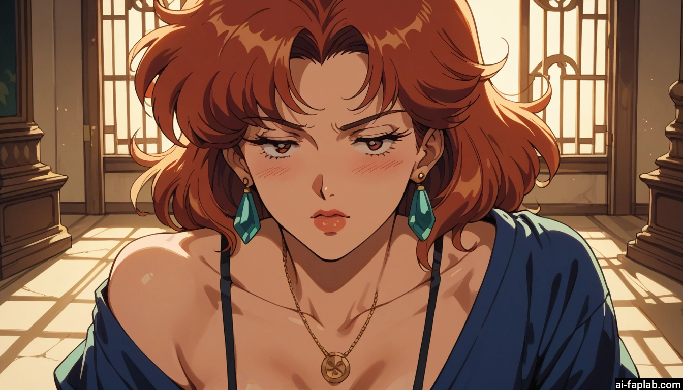 1girl, jewelry, earrings, solo, necklace, brown eyes · Yamete.gg