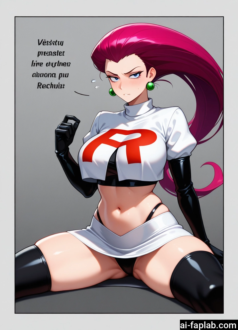 1girl, team rocket, thighhighs, navel, gloves, jewelry