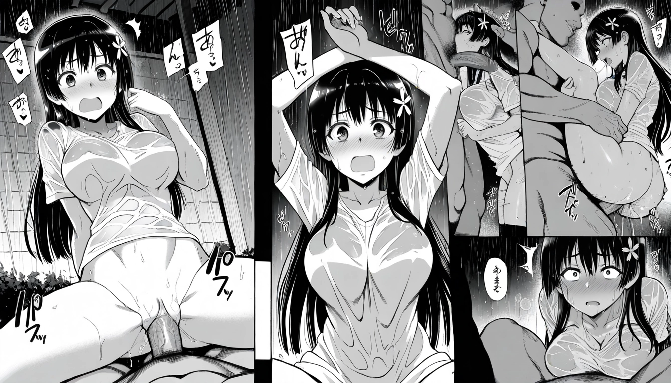 1girl, hetero, monochrome, sex, greyscale, penis · Yamete.gg