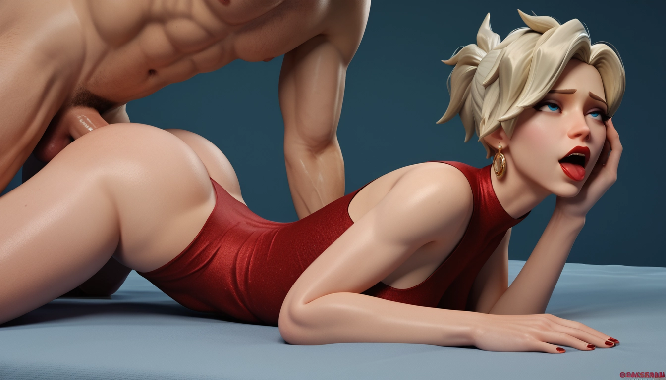 1girl, 1boy, clothed female nude male, hetero, sex, mercy (overwatch) · Yamete.gg