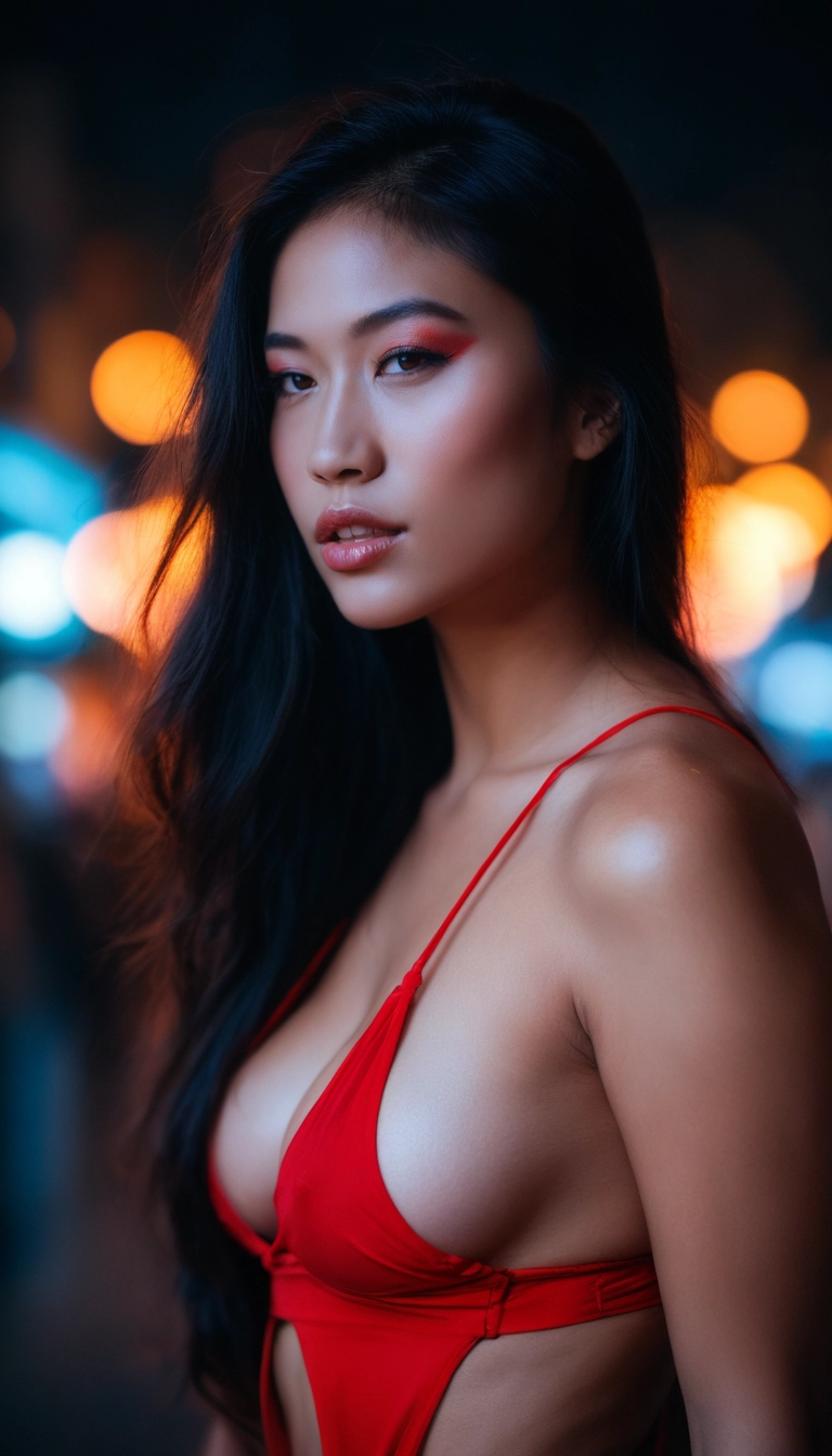 1girl, breasts, solo, long hair, realistic, black hair · Yamete.gg
