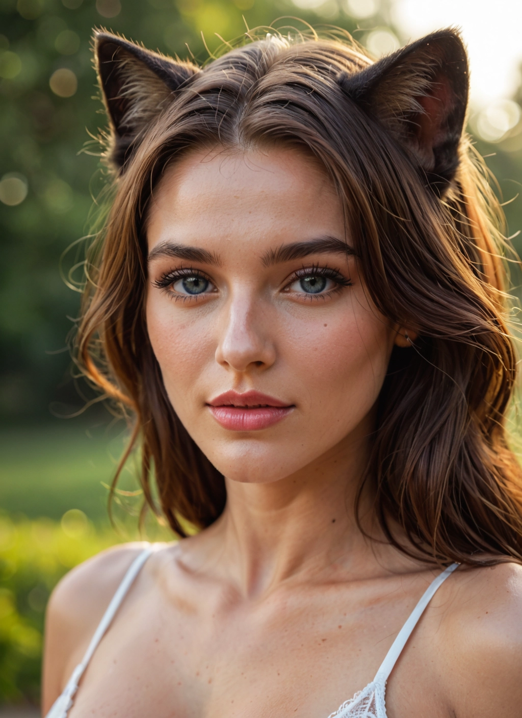 1girl, solo, animal ears, mole, cat ears, looking at viewer · Yamete.gg