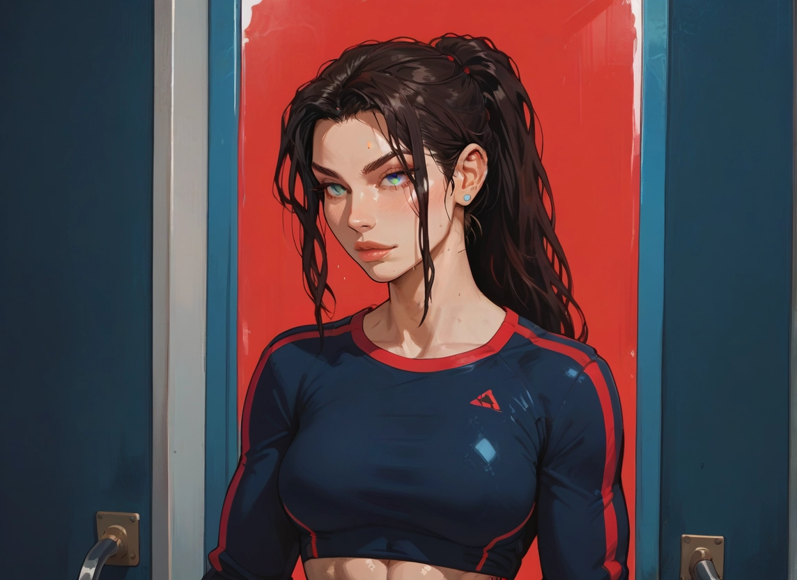 1girl, solo, jewelry, earrings, breasts, ponytail · Yamete.gg