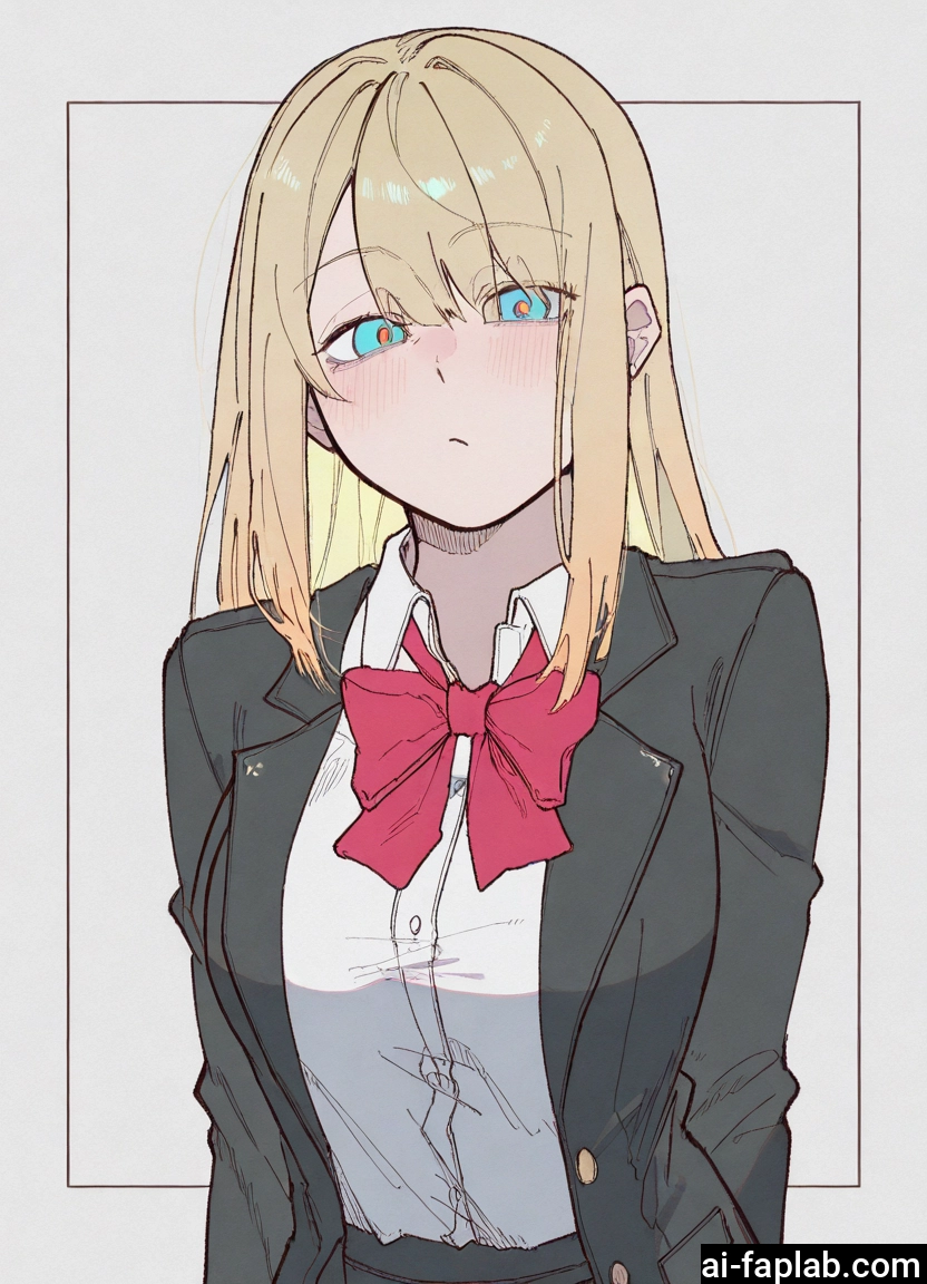 1girl, solo, blonde hair, shirt, bow, jacket