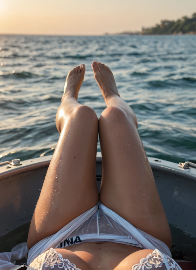 1girl, solo, underwear, feet, bra, panties · Yamete.gg