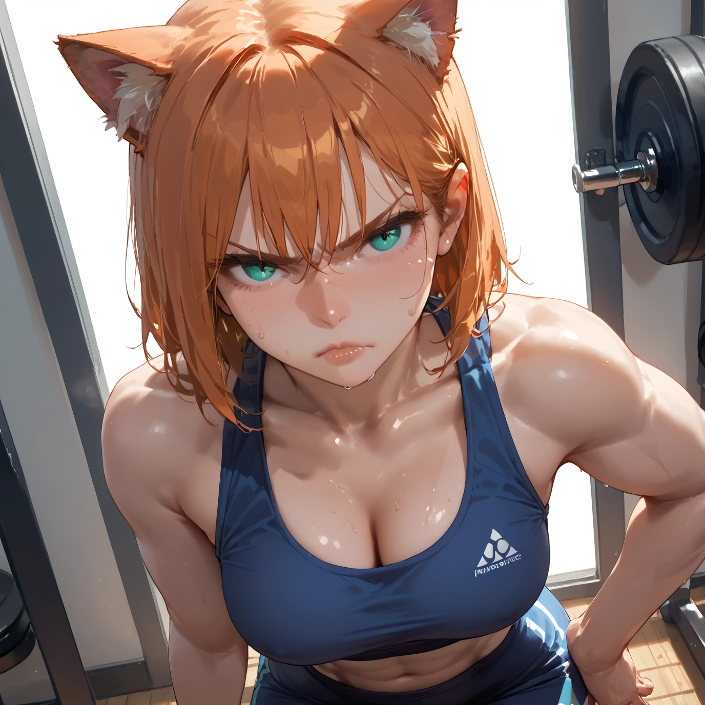1girl, breasts, animal ears, cleavage, solo, looking at viewer · Yamete.gg