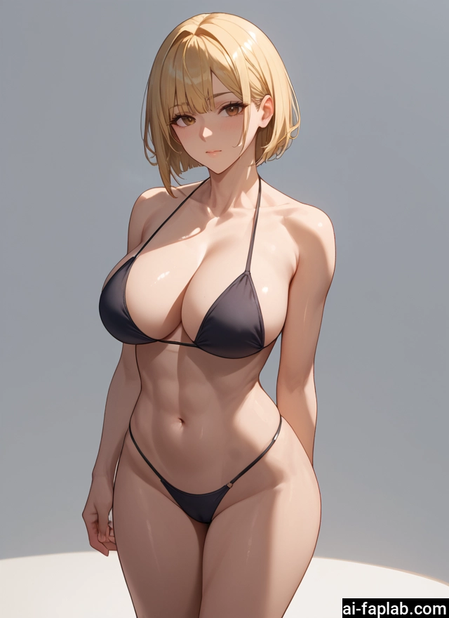 breasts, 1girl, swimsuit, bikini, blonde hair, large breasts