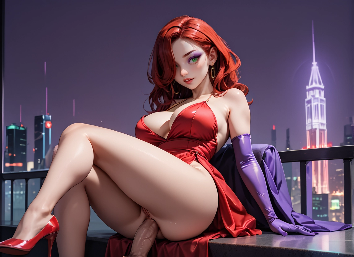 1girl, penis, breasts, hetero, gloves, dress · Yamete.gg