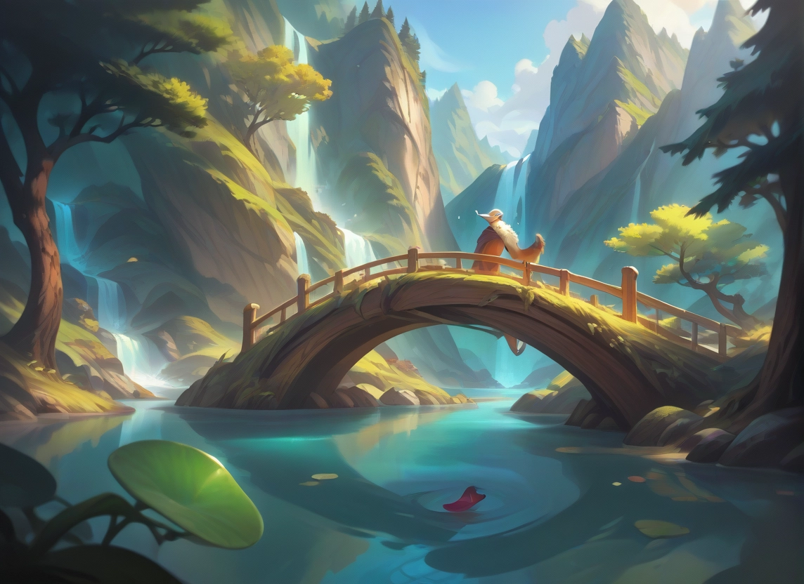tree, water, scenery, bridge, no humans, day · Yamete.gg