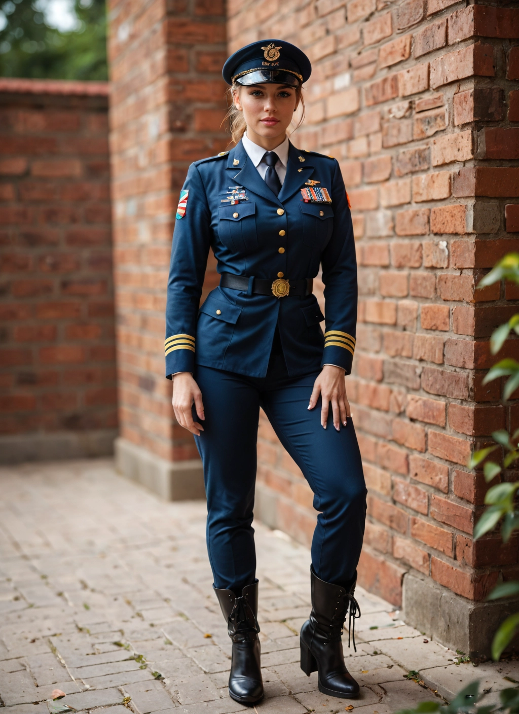 1girl, uniform, solo, boots, military, military uniform · Yamete.gg
