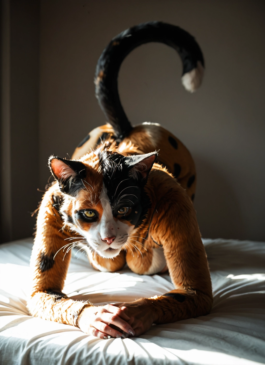 furry, cat, solo, looking at viewer, tail, breasts · Yamete.gg