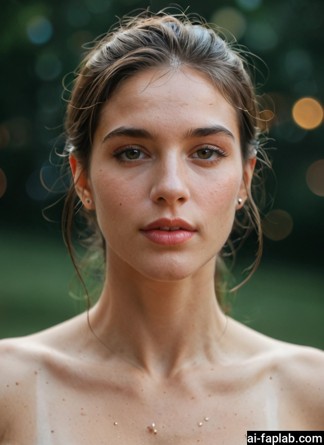 1girl, solo, photo (medium), looking at viewer, jewelry, brown eyes