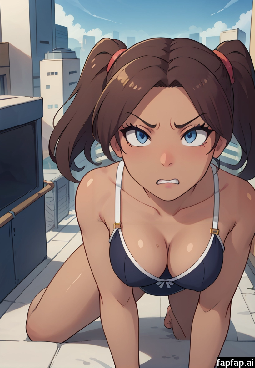 1girl, breasts, blue eyes, solo, brown hair, twintails · Yamete.gg