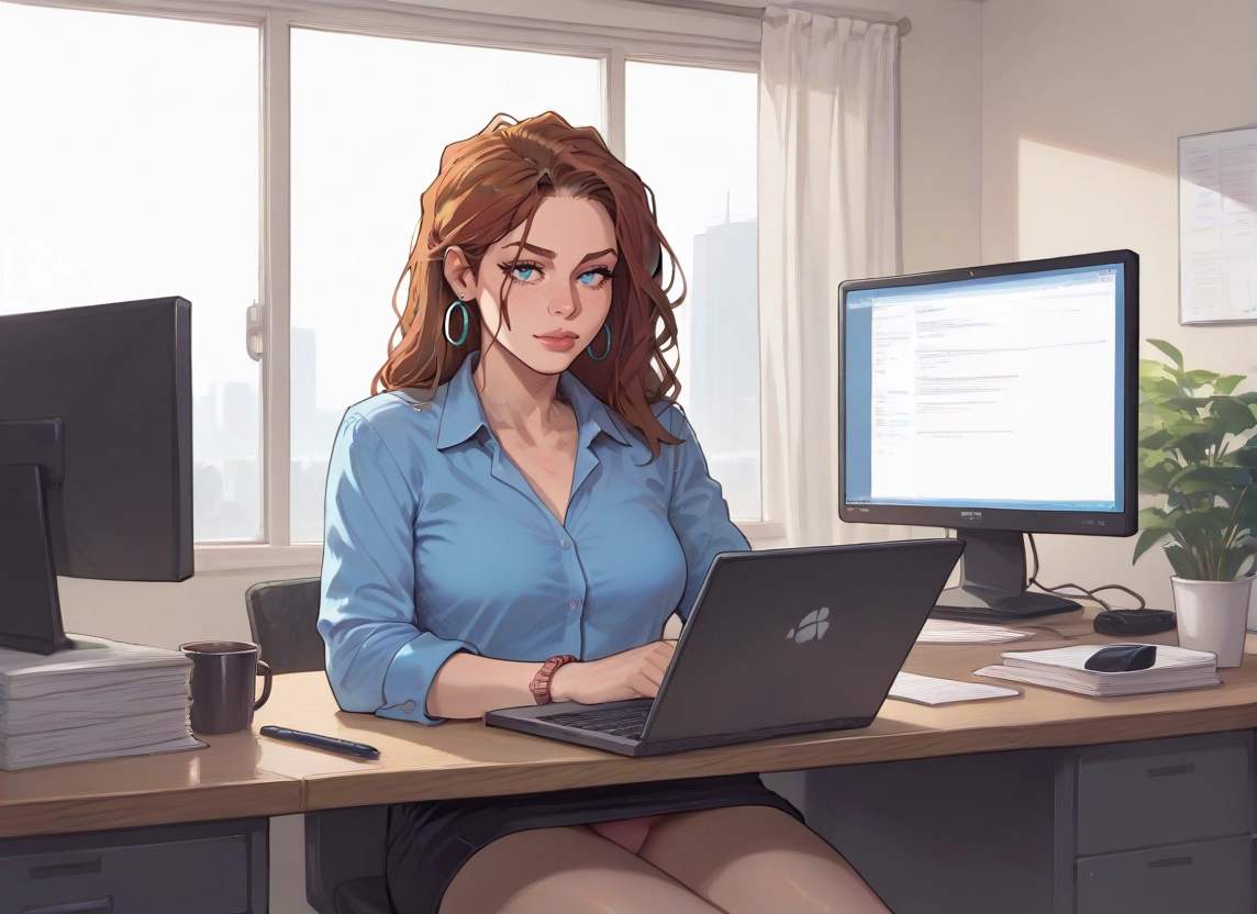 1girl, jewelry, earrings, underwear, blue eyes, skirt · Yamete.gg