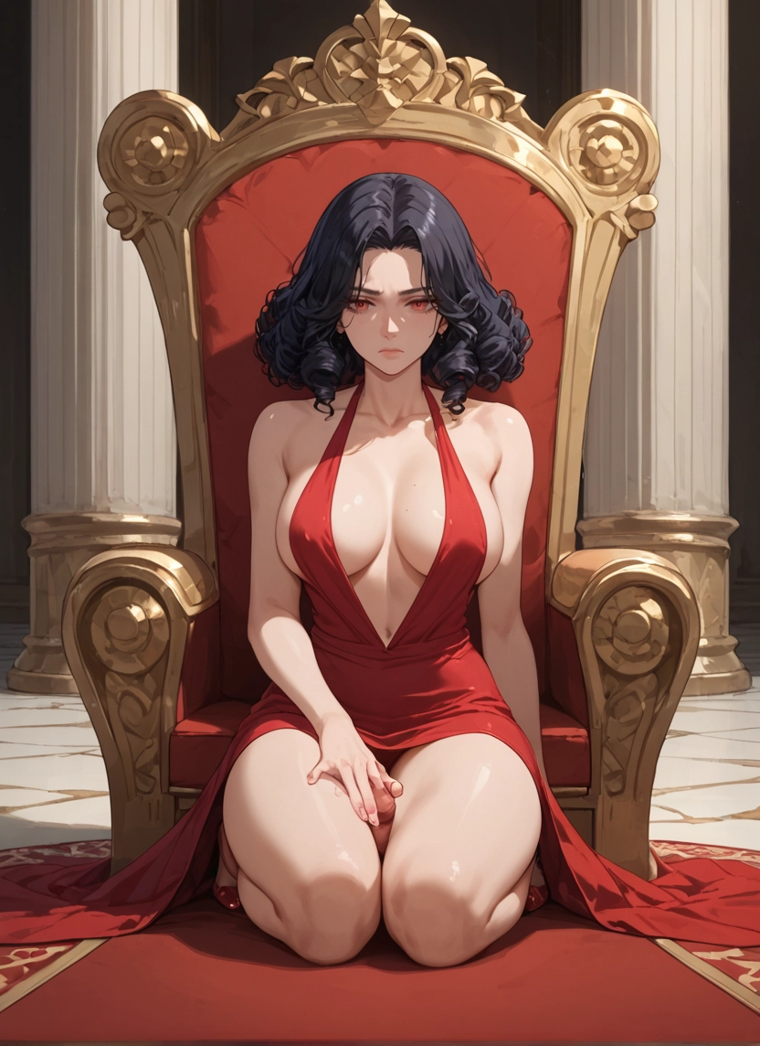 breasts, 1girl, dress, large breasts, red dress, solo · Yamete.gg