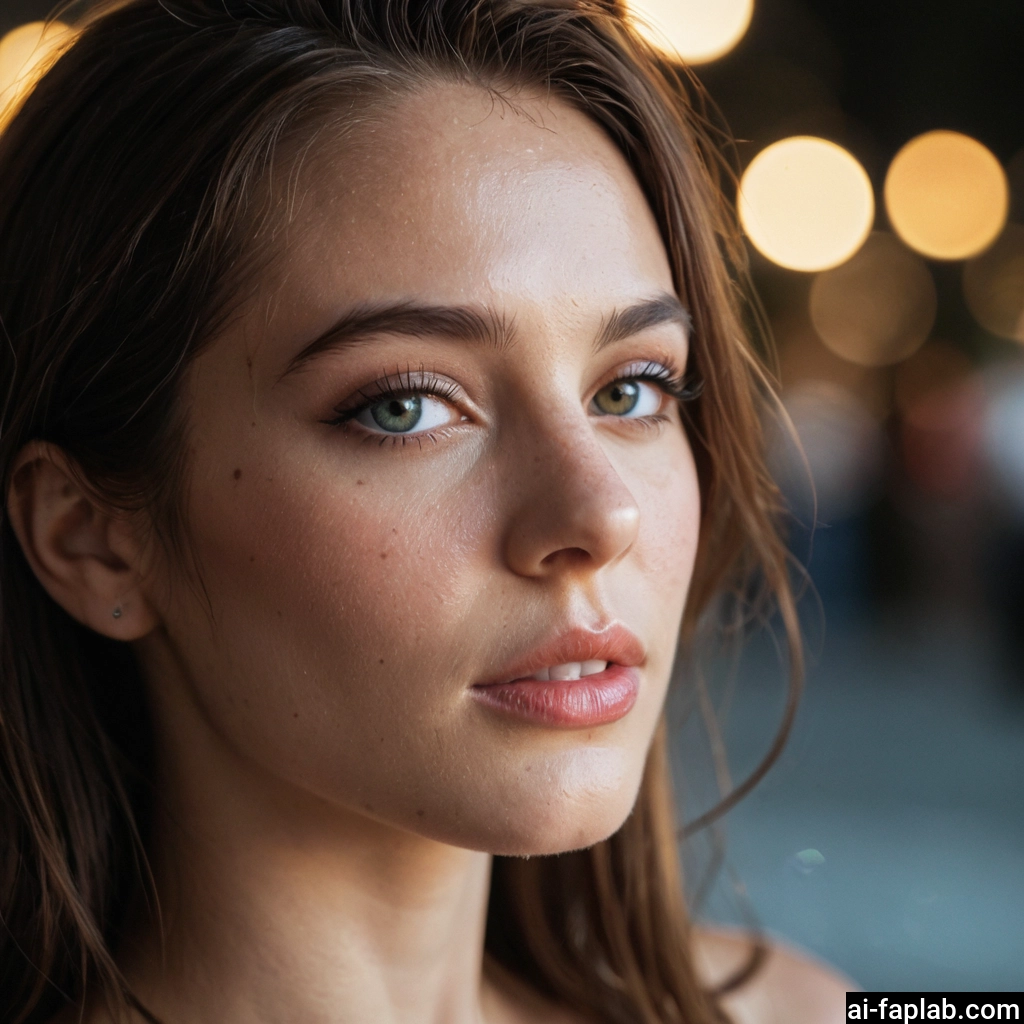 1girl, solo, looking at viewer, realistic, brown hair, blurry · Yamete.gg