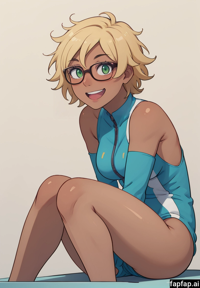 1girl, solo, swimsuit, one-piece swimsuit, blonde hair, short hair · Yamete.gg