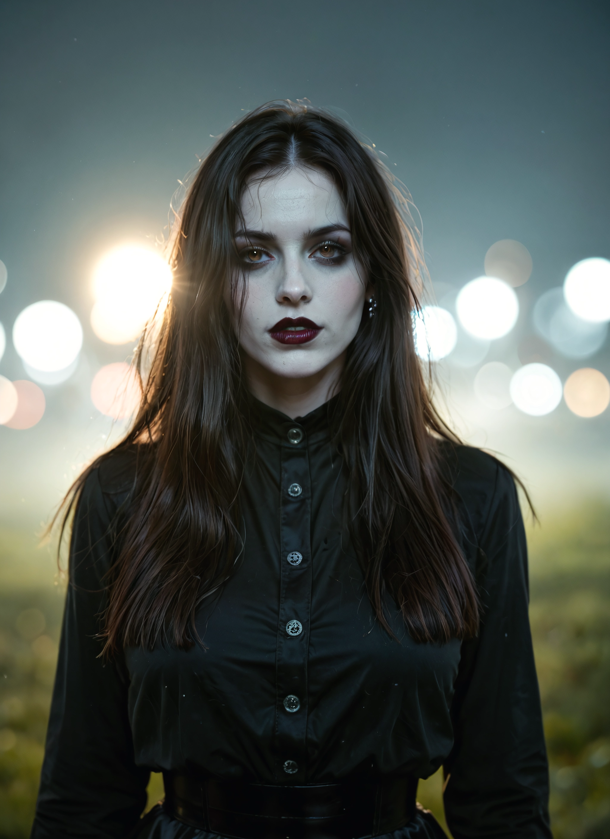 1girl, solo, long hair, looking at viewer, blurry, jewelry · Yamete.gg