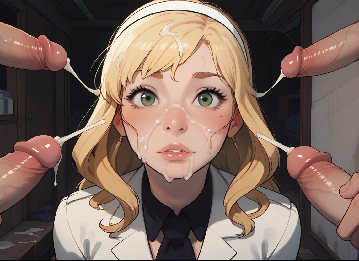 1girl, cum, hetero, penis, blonde hair, multiple boys · Yamete.gg