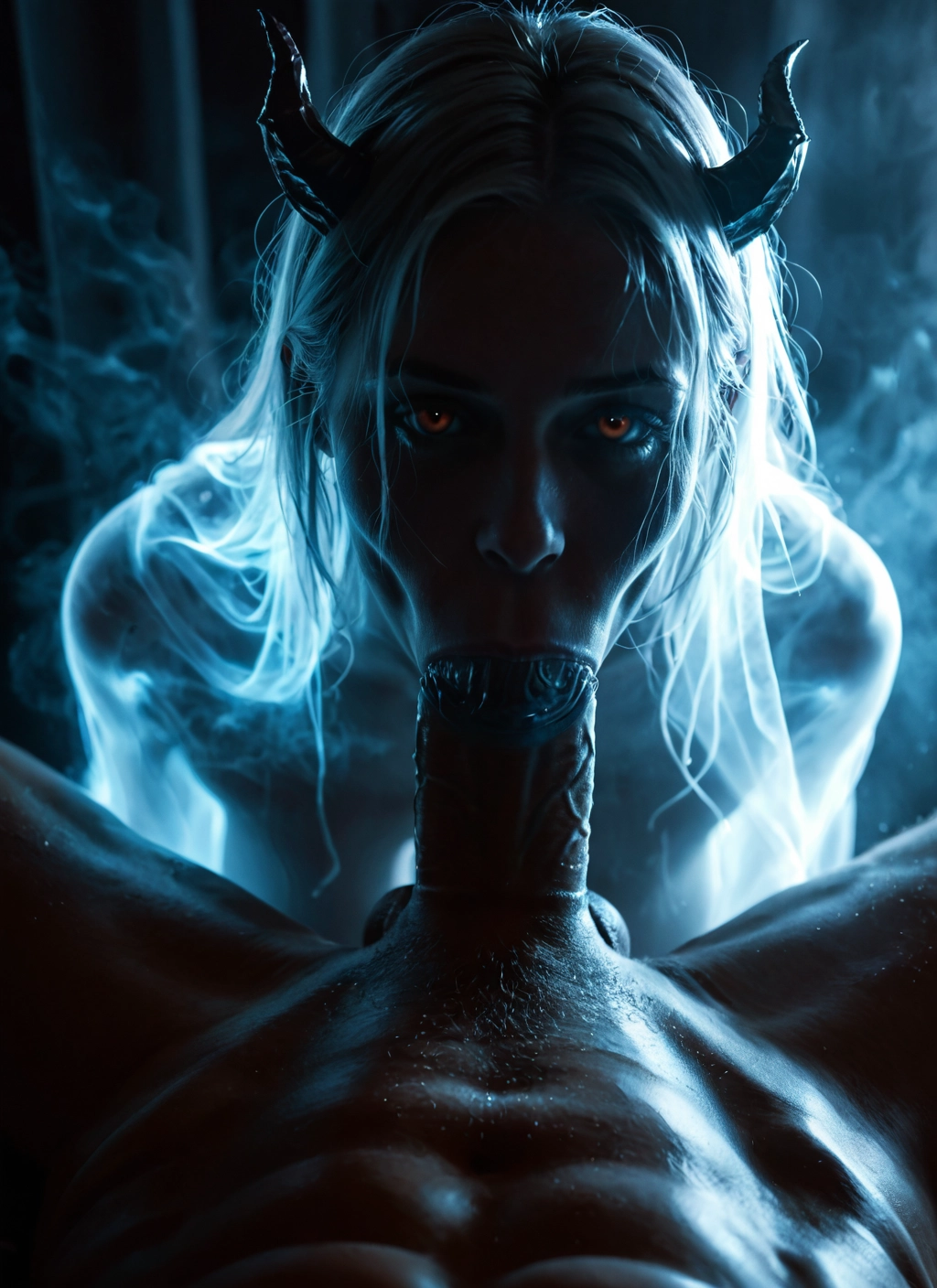 penis, oral, horns, fellatio, hetero, 1girl · Yamete.gg