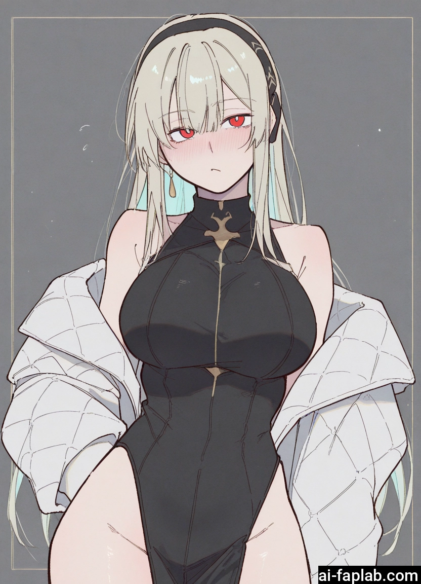 1girl, breasts, red eyes, long hair, large breasts, solo