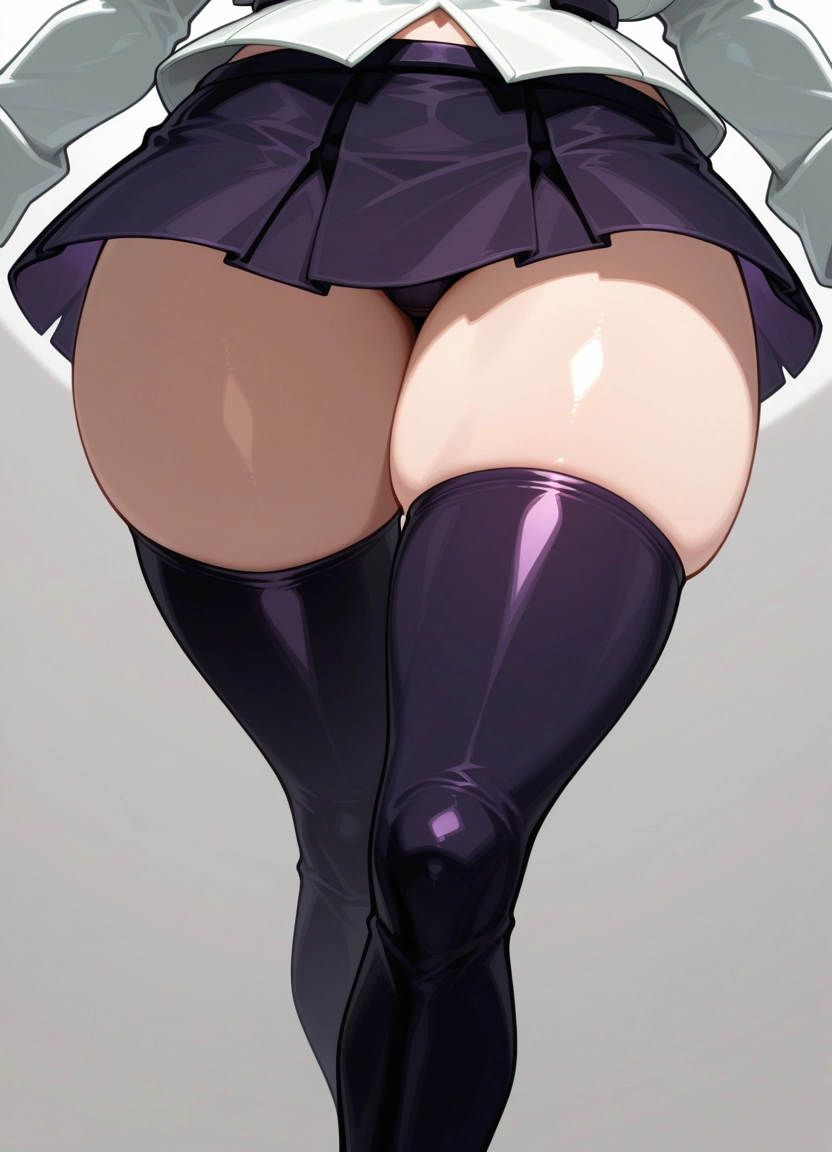 1girl, thighhighs, solo, skirt, thighs, thick thighs · Yamete.gg