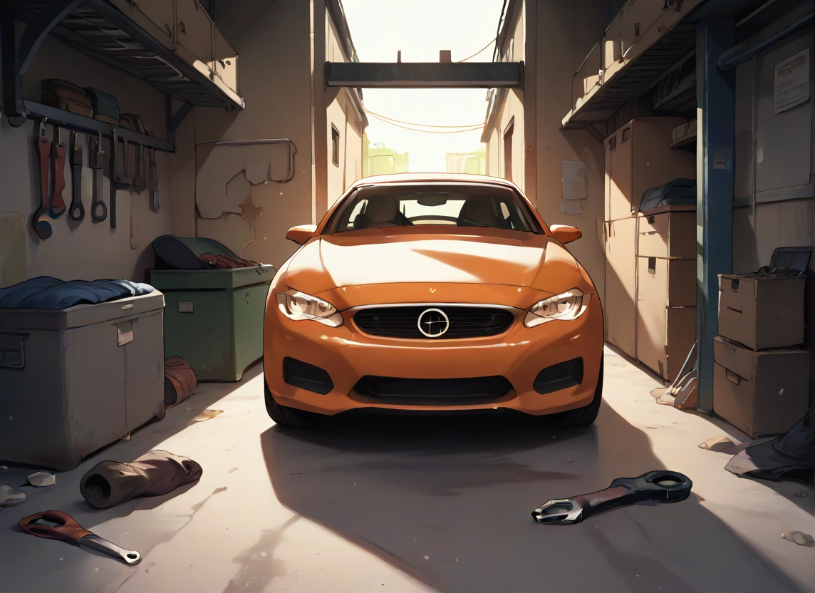 motor vehicle, ground vehicle, car, no humans, vehicle focus, wrench