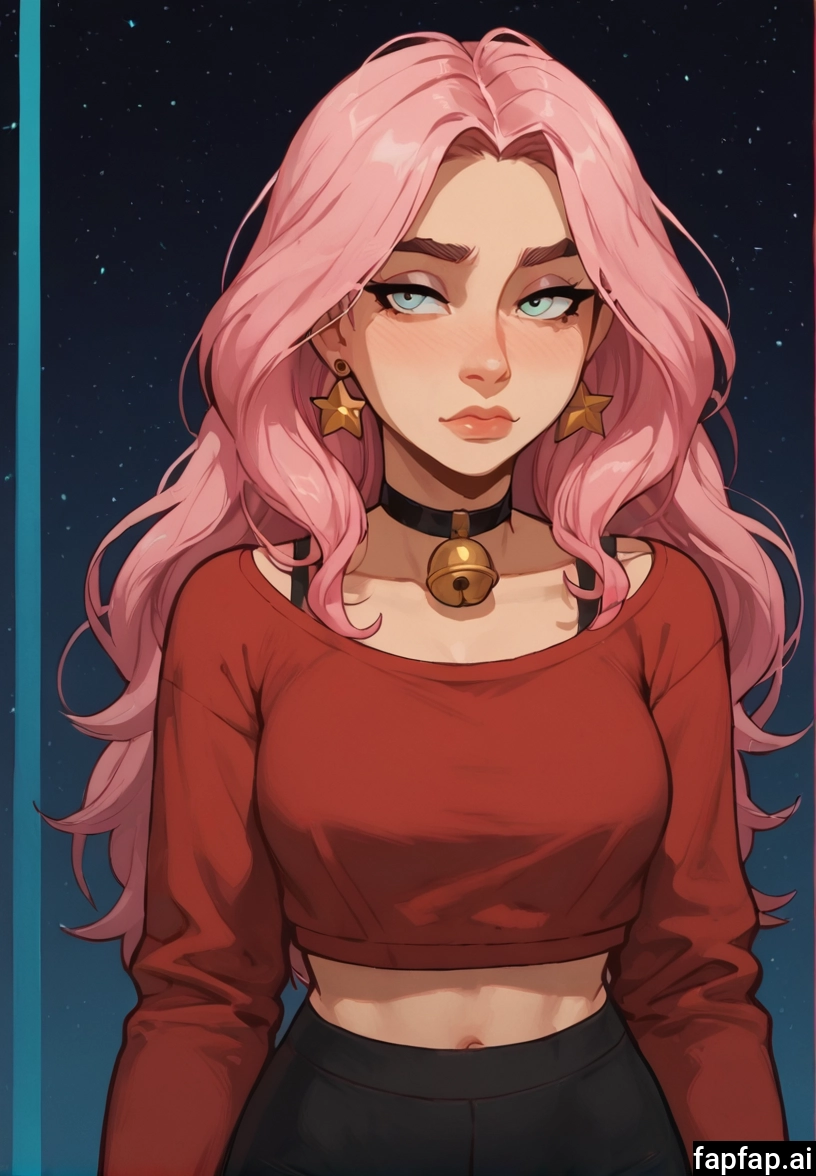 1girl, solo, pink hair, jewelry, long hair, earrings