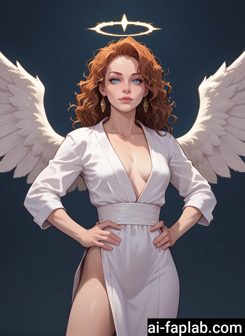 1girl, wings, solo, breasts, jewelry, blue eyes · Yamete.gg