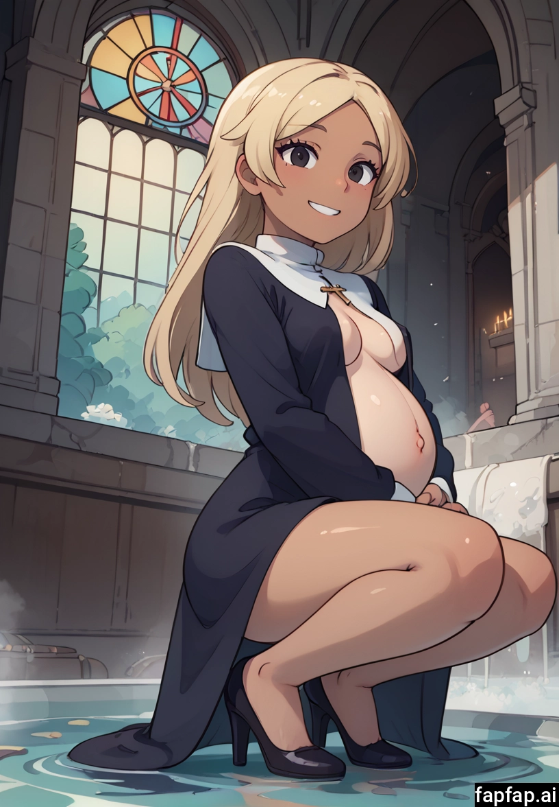 1girl, breasts, pregnant, solo, smile, blonde hair · Yamete.gg