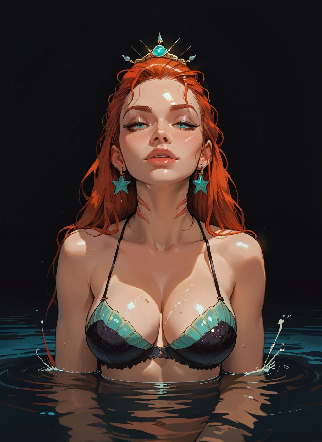 1girl, breasts, solo, jewelry, earrings, long hair · Yamete.gg