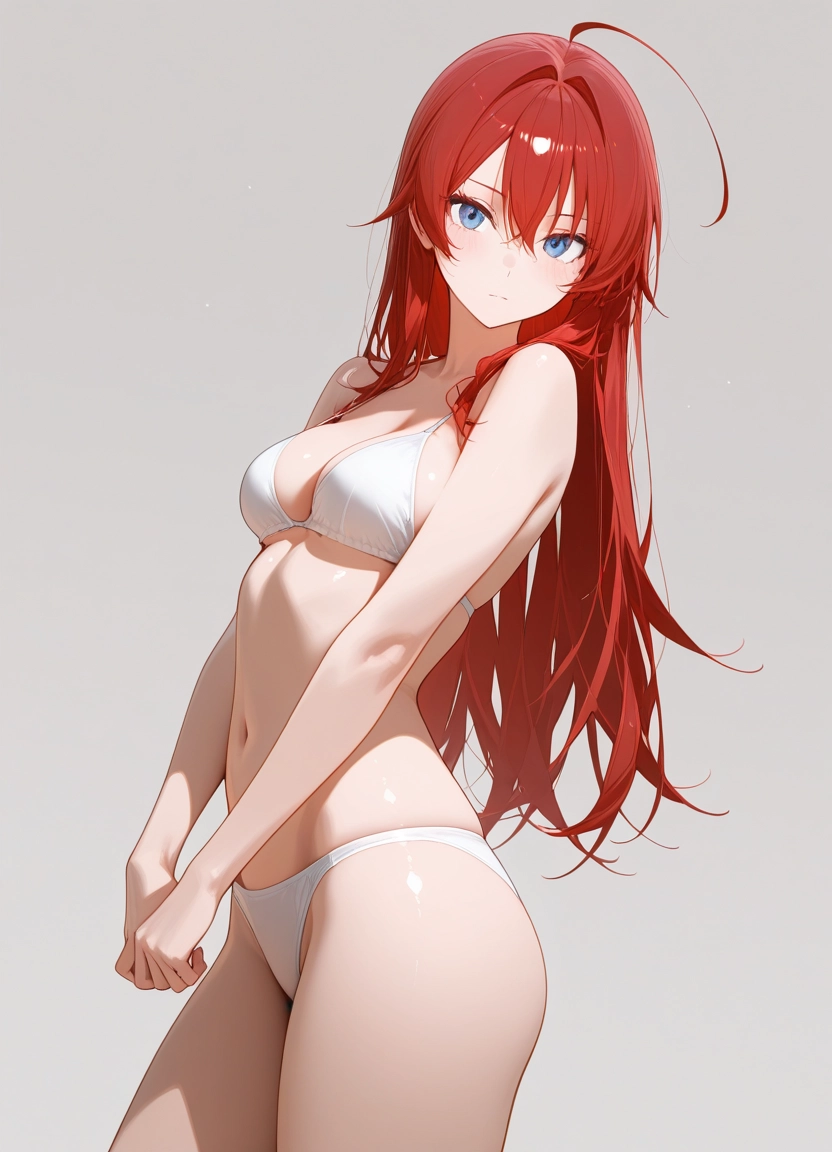 1girl, long hair, solo, breasts, blue eyes, swimsuit