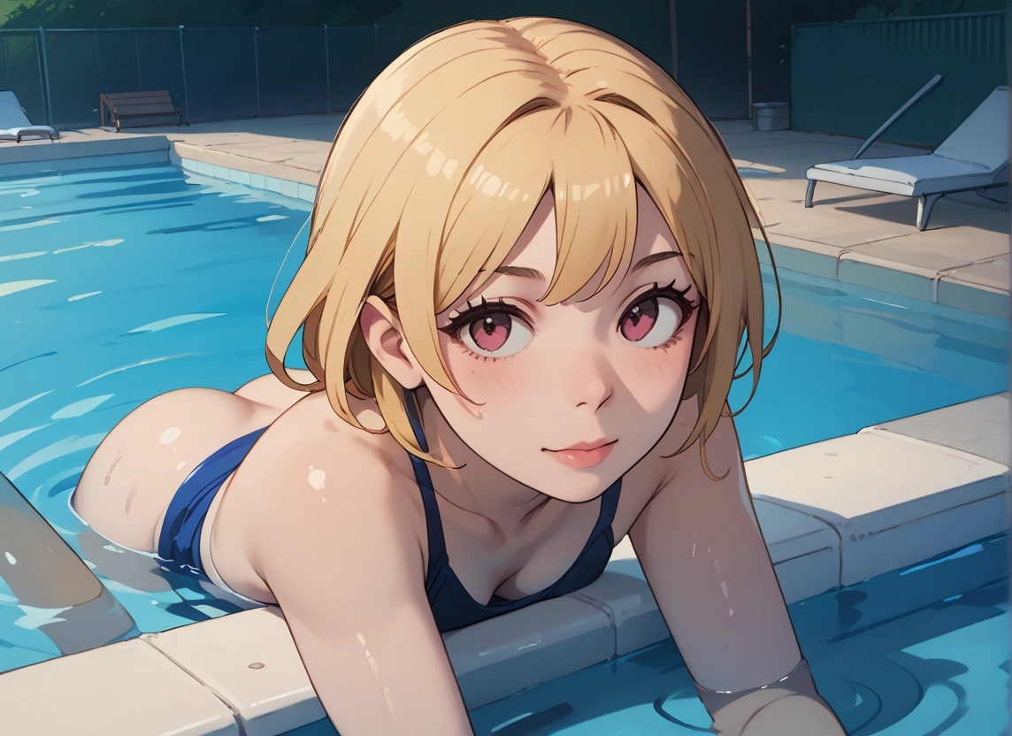 1girl, solo, breasts, looking at viewer, ass, pool · Yamete.gg