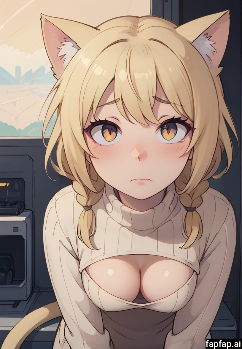 1girl, breasts, animal ears, solo, cat ears, tail · Yamete.gg