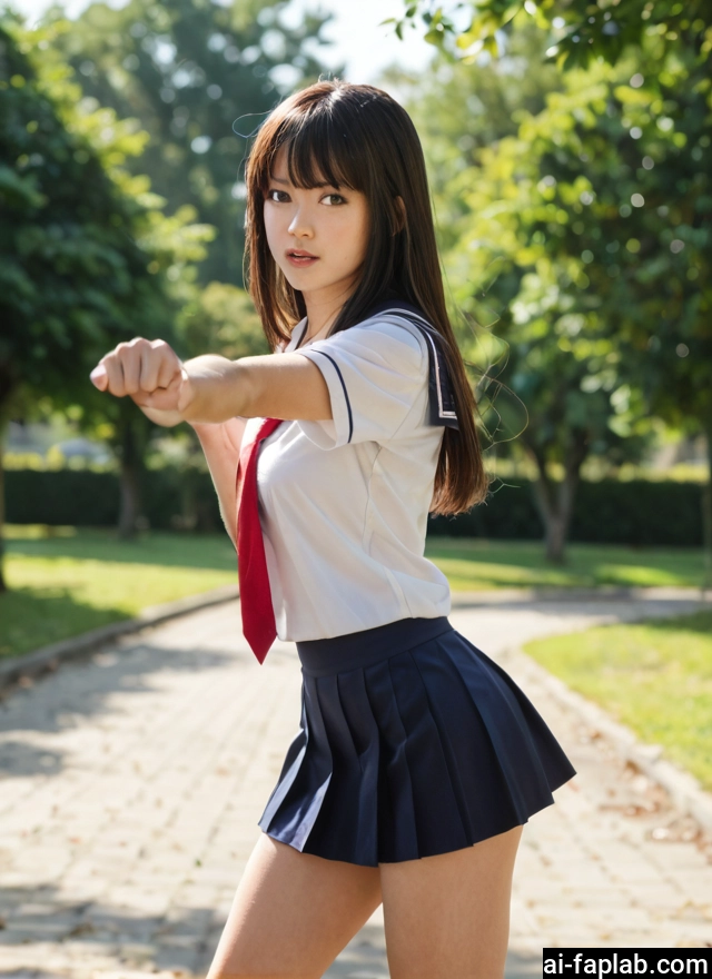 1girl, solo, school uniform, skirt, serafuku, long hair · Yamete.gg