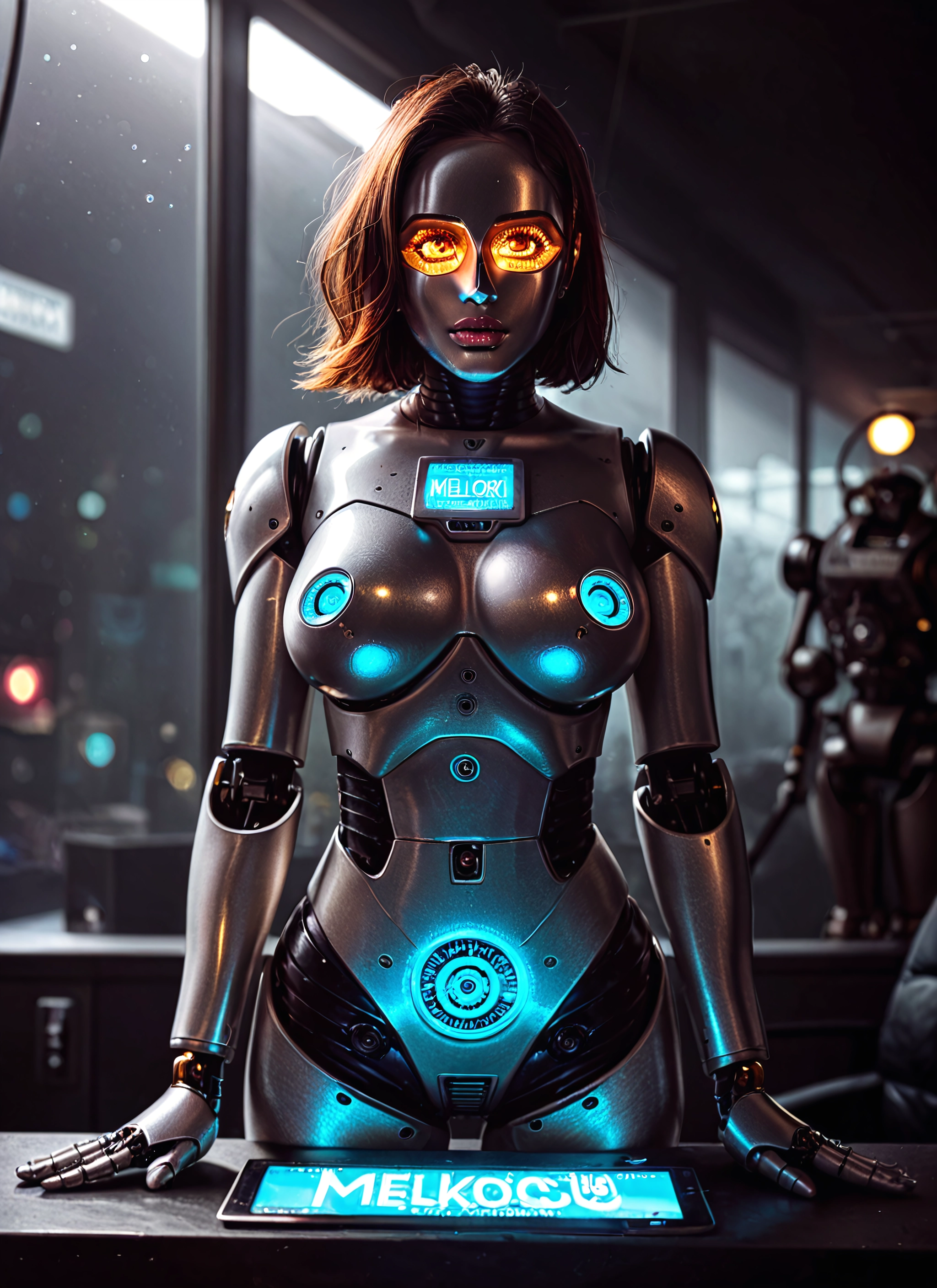 1girl, breasts, solo, lips, science fiction, short hair · Yamete.gg