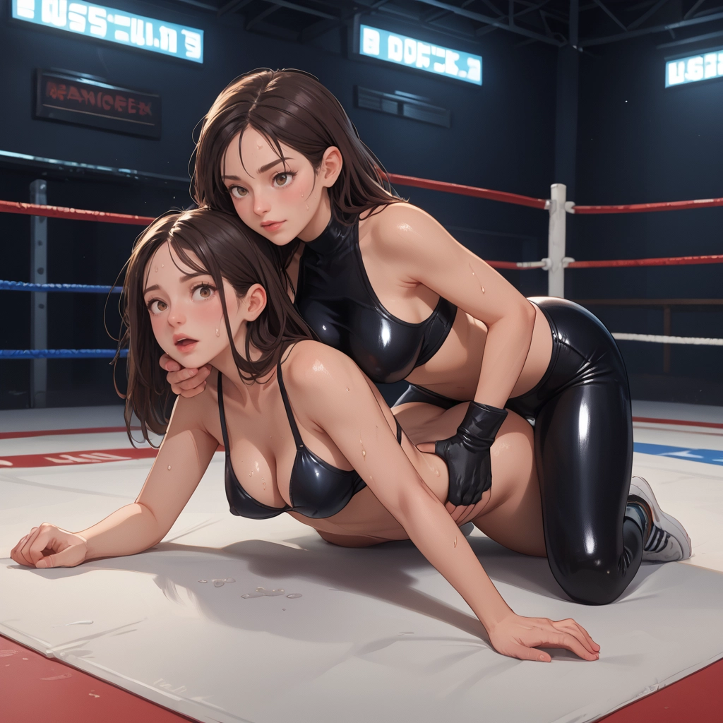 futanari, multiple girls, 2girls, breasts, brown hair, brown eyes · Yamete.gg
