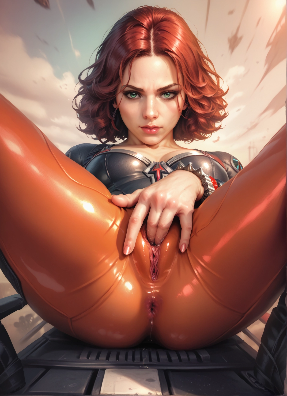 1girl, solo, pussy, anus, green eyes, uncensored · Yamete.gg