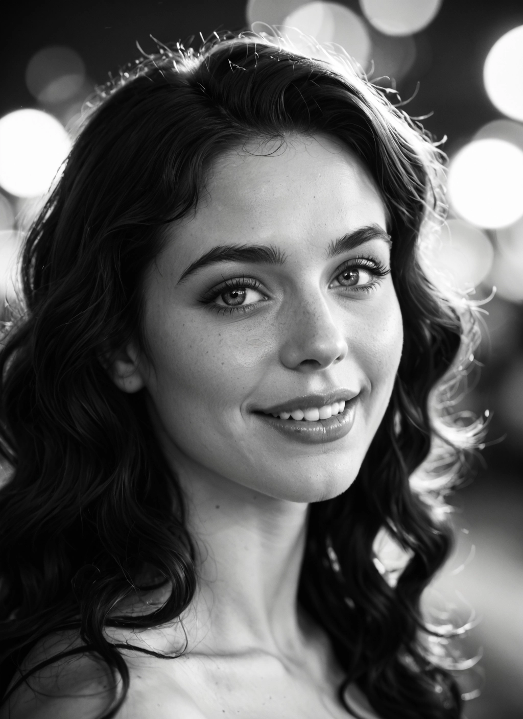 1girl, greyscale, monochrome, solo, long hair, realistic · Yamete.gg