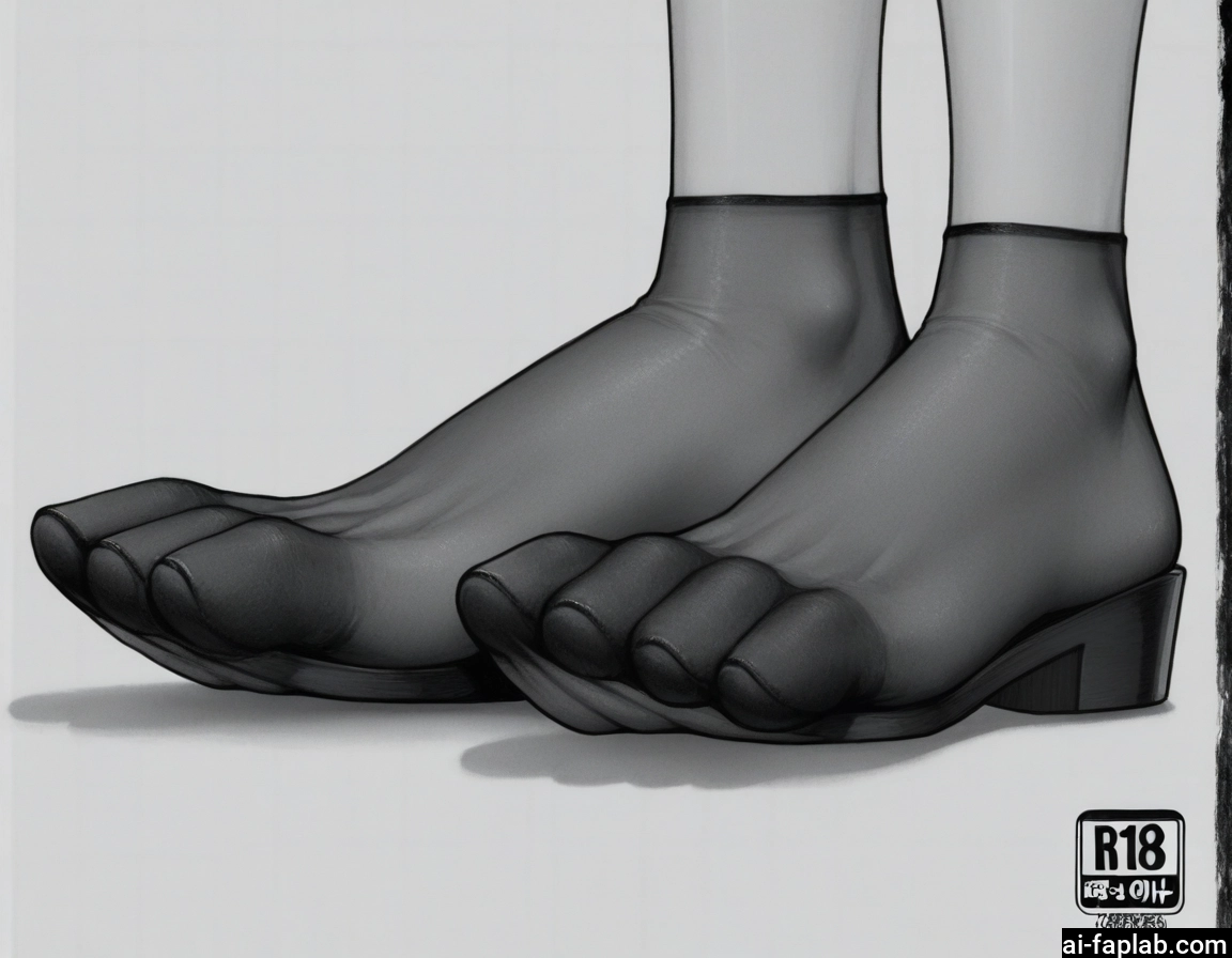 monochrome, greyscale, feet, 1girl, solo, socks