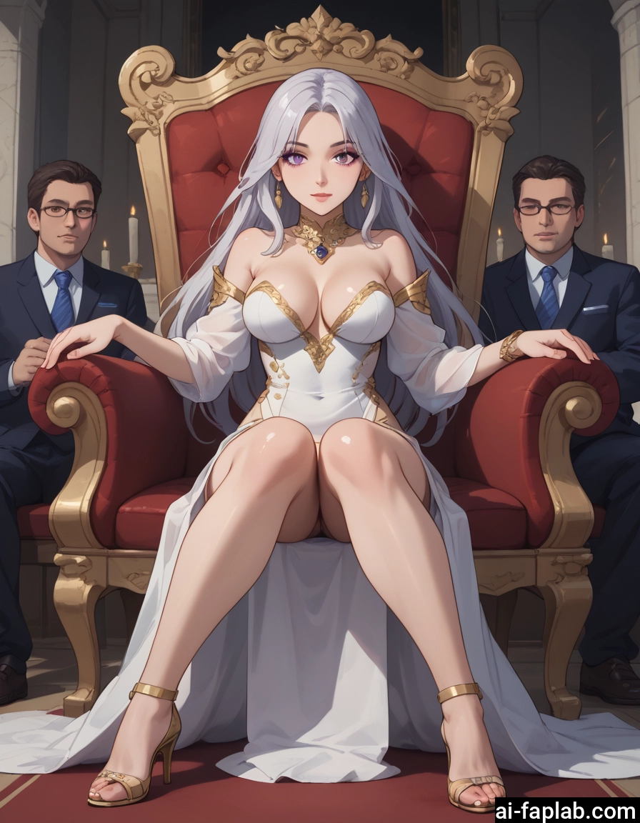 1girl, breasts, long hair, jewelry, multiple boys, dress