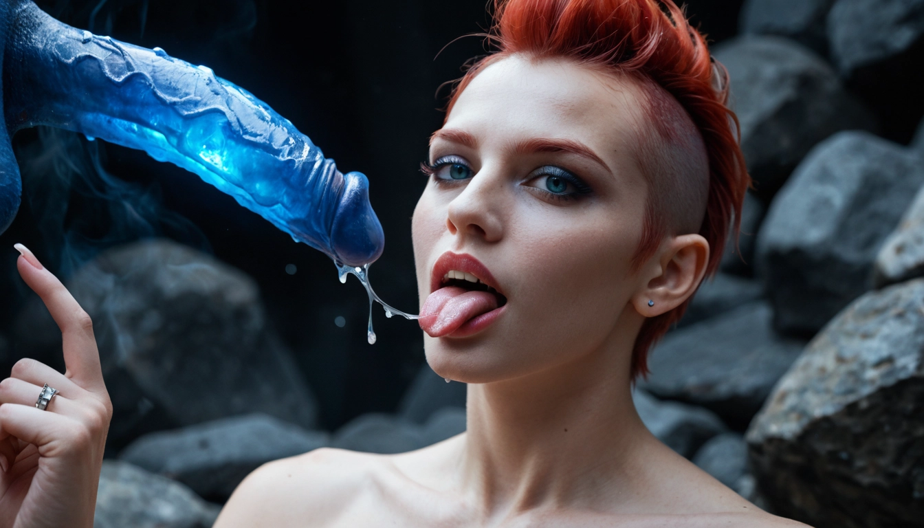 penis, 1girl, jewelry, tongue, ring, hetero · Yamete.gg