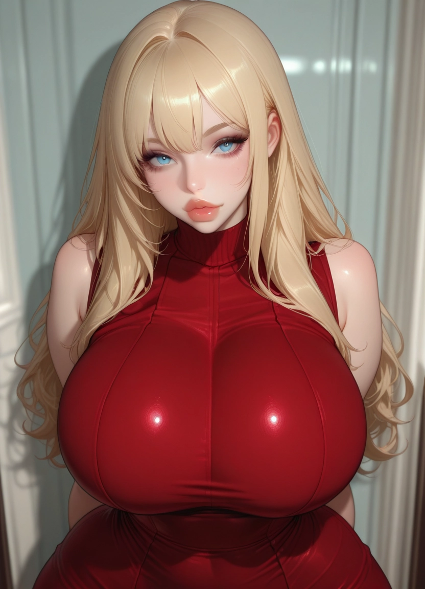 1girl, breasts, dress, solo, blonde hair, blue eyes · Yamete.gg