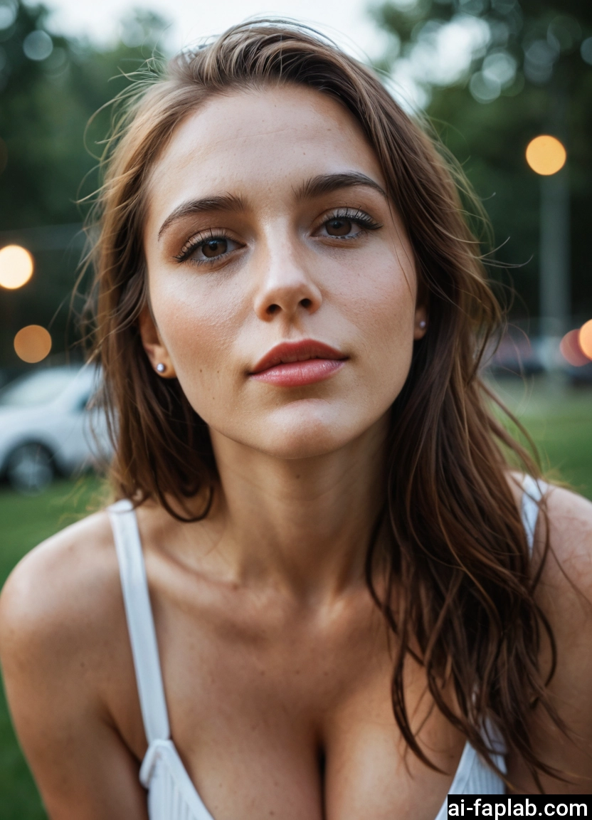 1girl, solo, breasts, photo (medium), cleavage, brown eyes · Yamete.gg