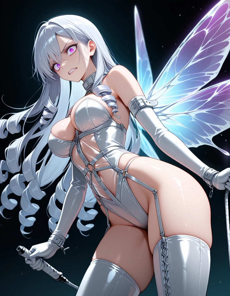 1girl, breasts, long hair, solo, gloves, thighhighs · Yamete.gg