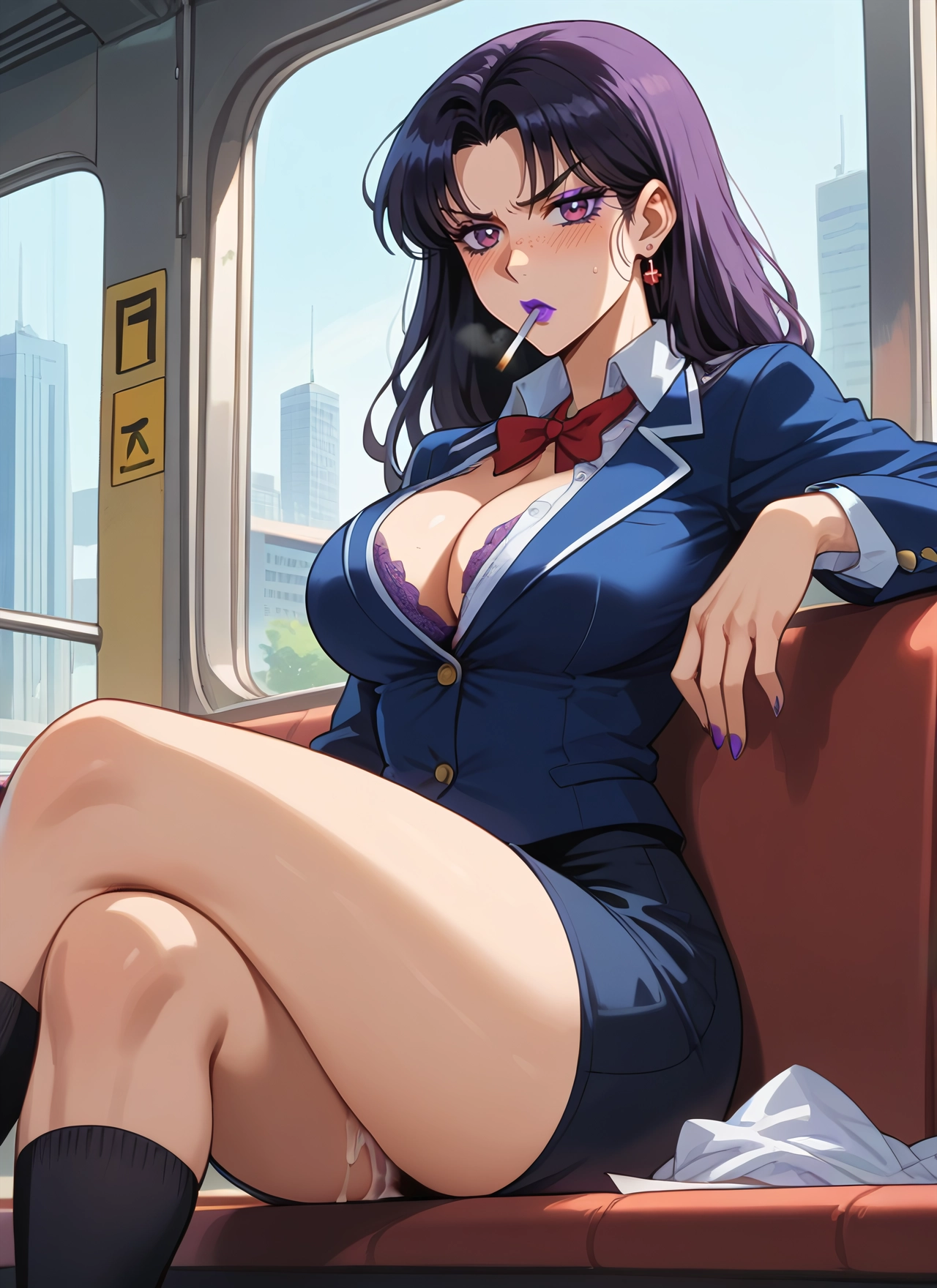 1girl, breasts, skirt, underwear, jewelry, earrings · Yamete.gg