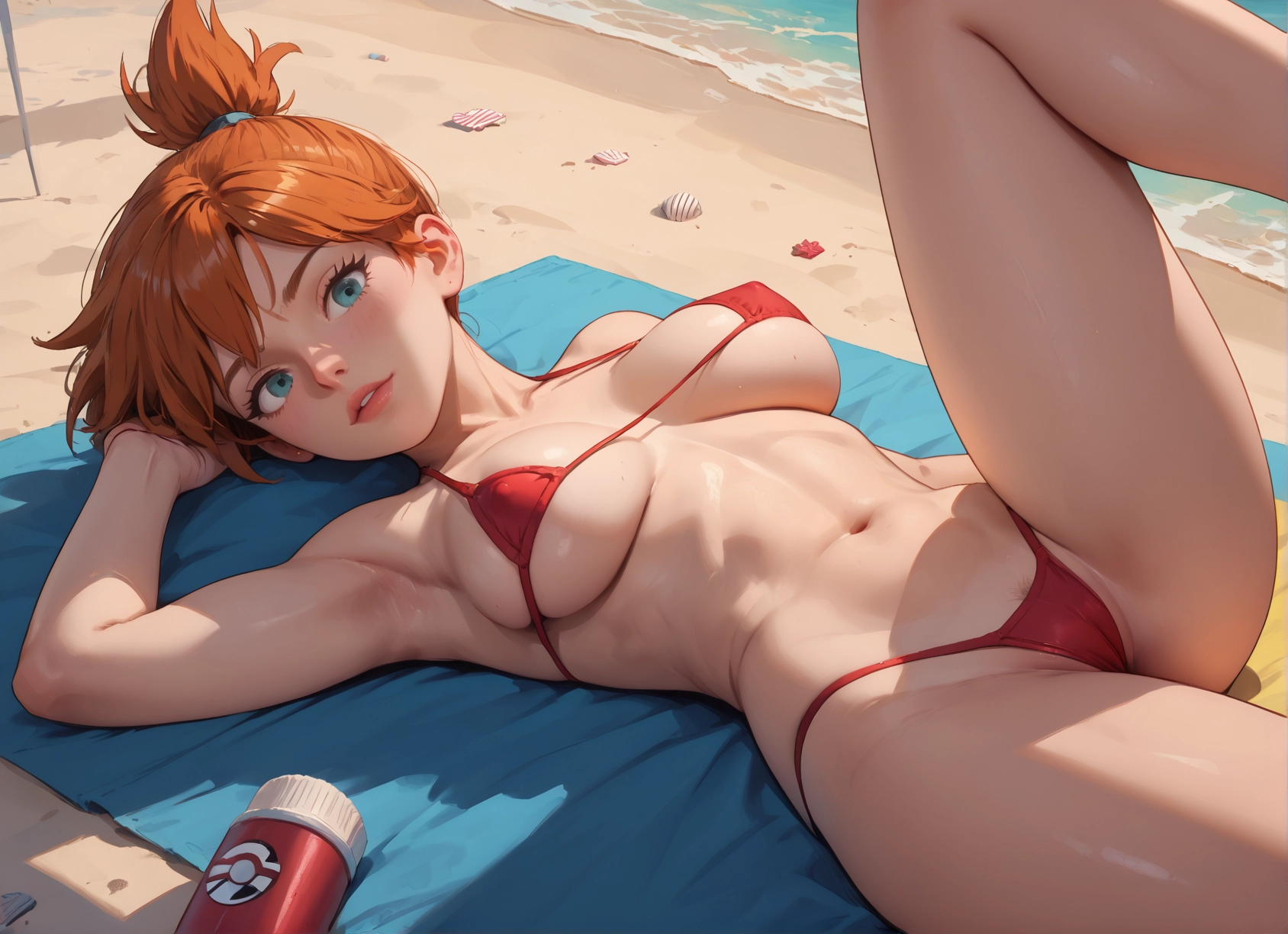 1girl, swimsuit, bikini, breasts, solo, beach · Yamete.gg