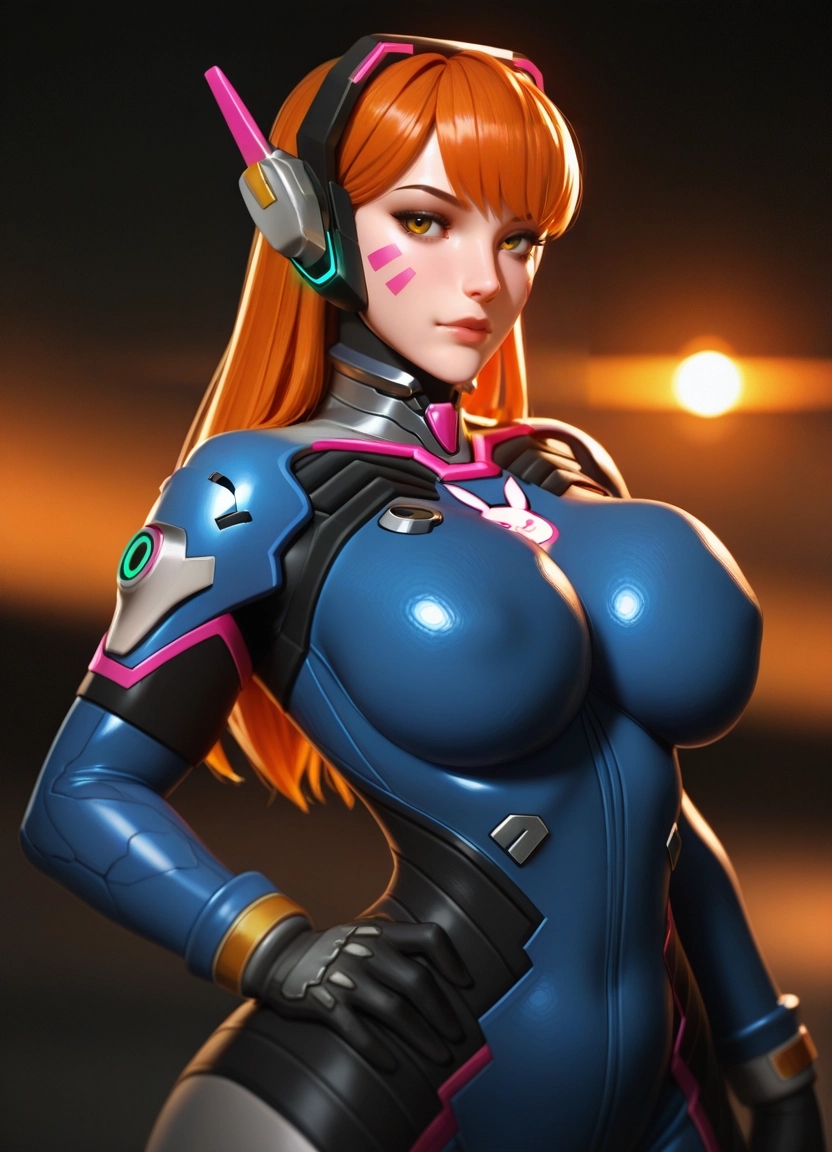 1girl, breasts, solo, bodysuit, facial mark, long hair