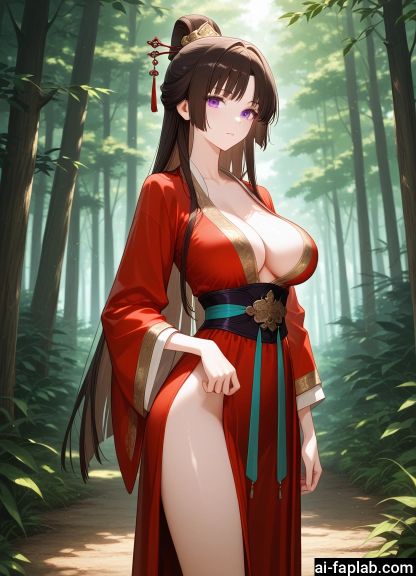 breasts, 1girl, long hair, large breasts, purple eyes, solo